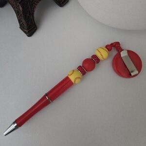 Handmade Retractable Baseball Design Pen ⚾️